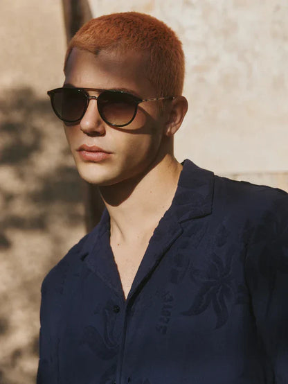 Terry Jacquard Short Sleeve Shirt