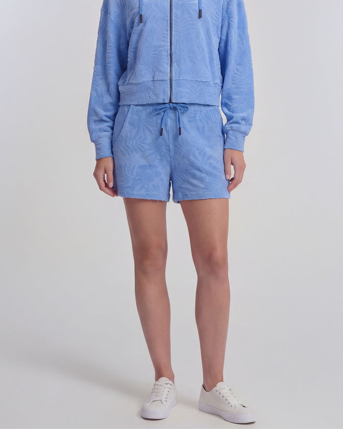 TESS BLUE WOMENS DRAWSTRING TERRY TOWELING SHORT
