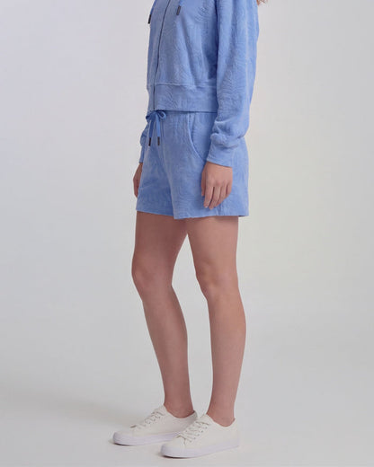 TESS BLUE WOMENS DRAWSTRING TERRY TOWELING SHORT