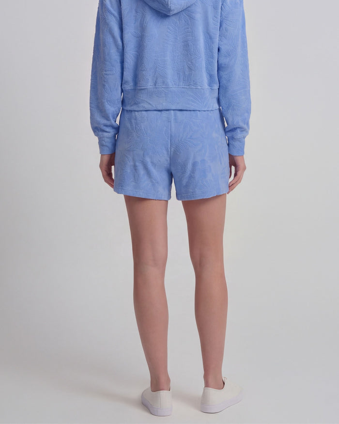 TESS BLUE WOMENS DRAWSTRING TERRY TOWELING SHORT