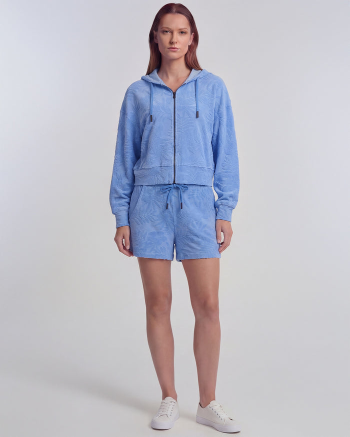 TESS BLUE WOMENS DRAWSTRING TERRY TOWELING SHORT
