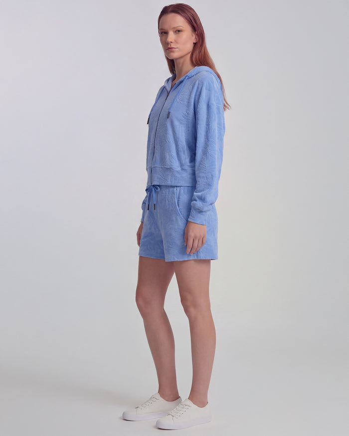 TESS BLUE WOMENS DRAWSTRING TERRY TOWELING SHORT