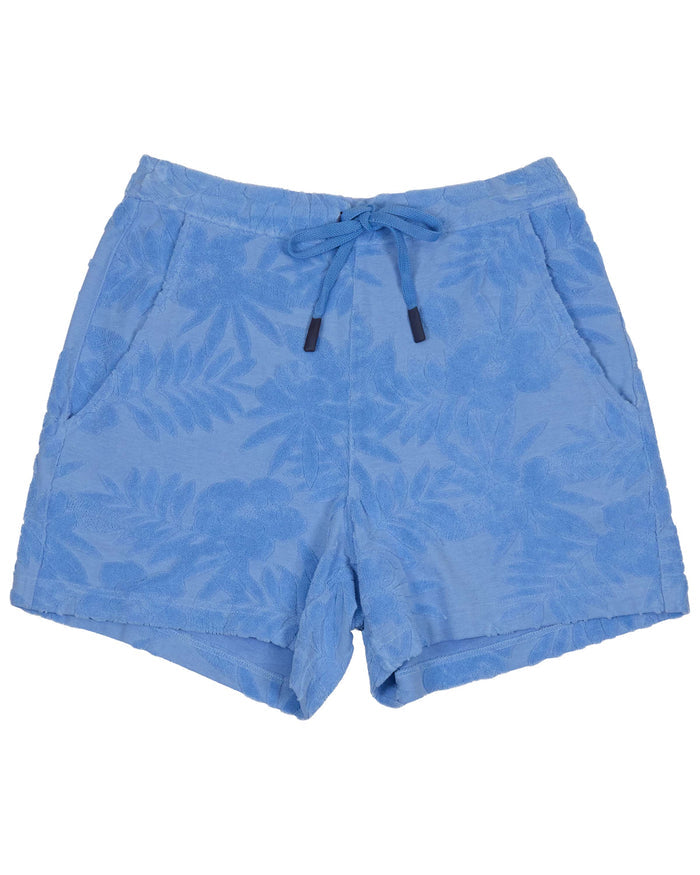 TESS BLUE WOMENS DRAWSTRING TERRY TOWELING SHORT