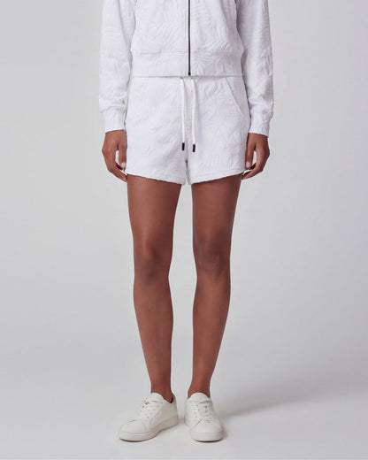 TESS WHITE WOMENS DRAWSTRING TERRY TOWELING SHORT