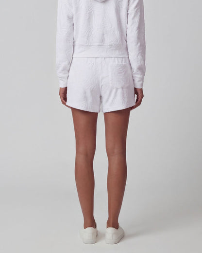 TESS WHITE WOMENS DRAWSTRING TERRY TOWELING SHORT
