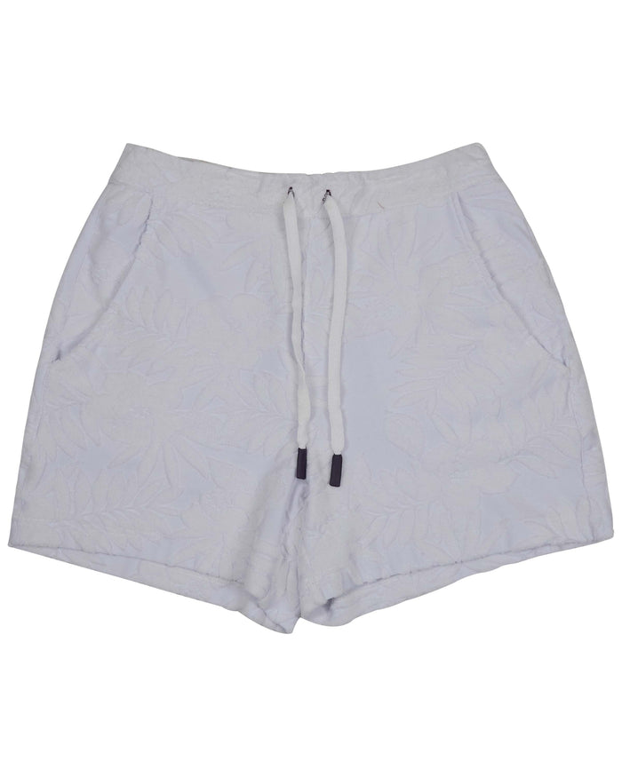 TESS WHITE WOMENS DRAWSTRING TERRY TOWELING SHORT