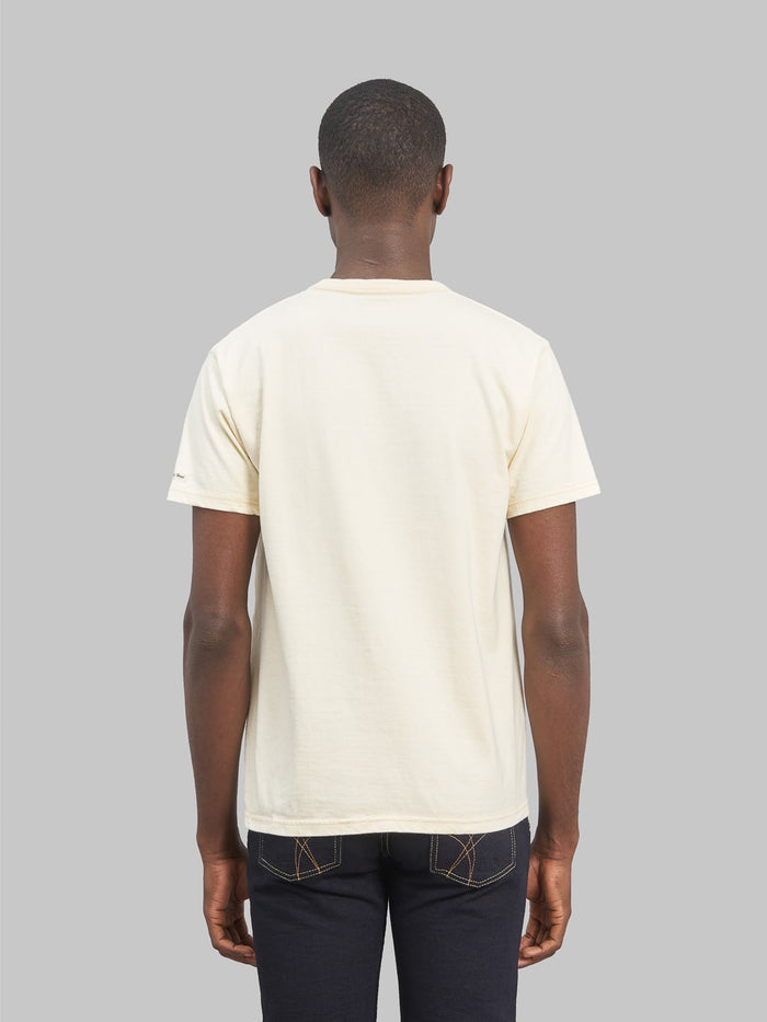 The Flat Head Loopwheeled Heavyweight Plain TShirt ivory back fit