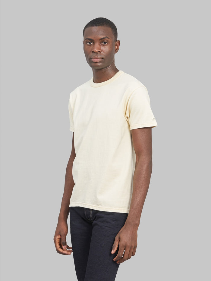 The Flat Head Loopwheeled Heavyweight Plain TShirt ivory style
