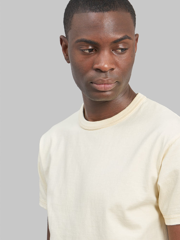 The Flat Head Loopwheeled Heavyweight Plain TShirt ivory chest