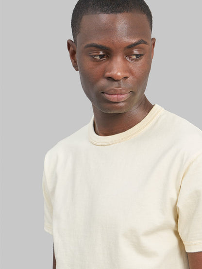 The Flat Head Loopwheeled Heavyweight Plain TShirt ivory chest