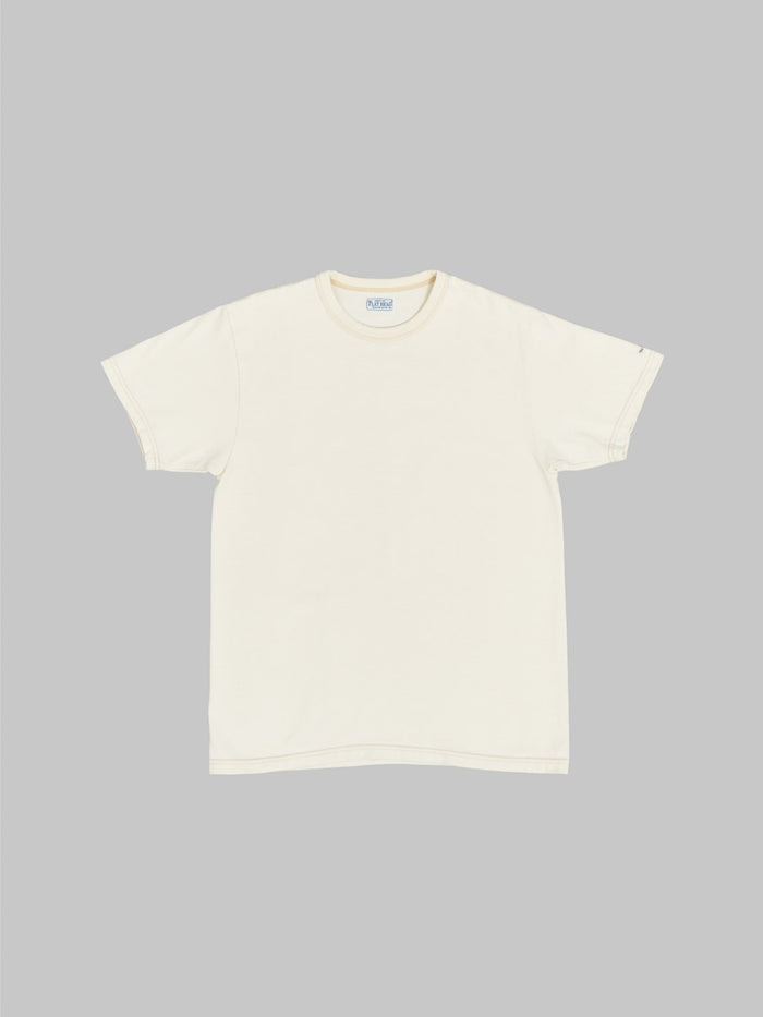 The Flat Head Loopwheeled Heavyweight Plain TShirt ivory front