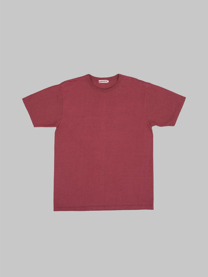 the strike gold loopwheel tshirt burgundy front
