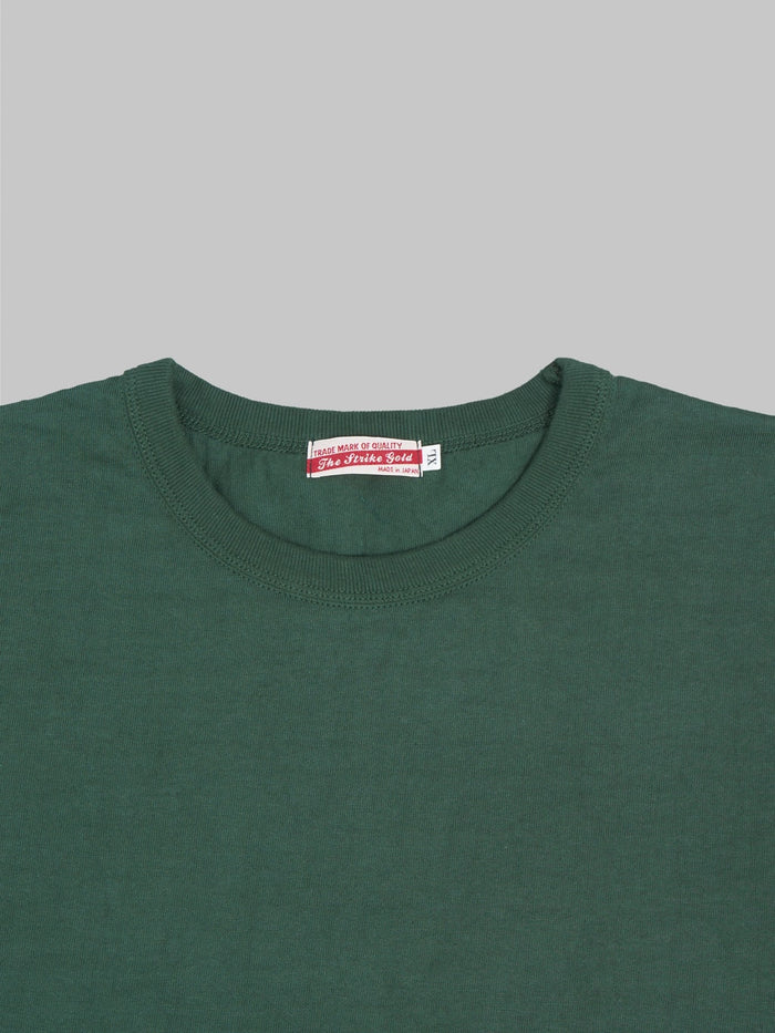 the strike gold loopwheel tshirt green crewneck