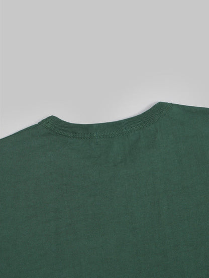 the strike gold loopwheel tshirt green stitching