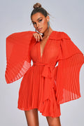 Tinashe Pleated Flare Mini Dress