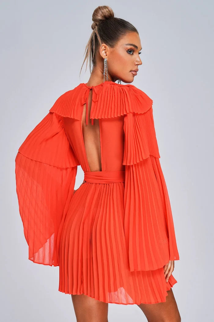 Tinashe Pleated Flare Mini Dress