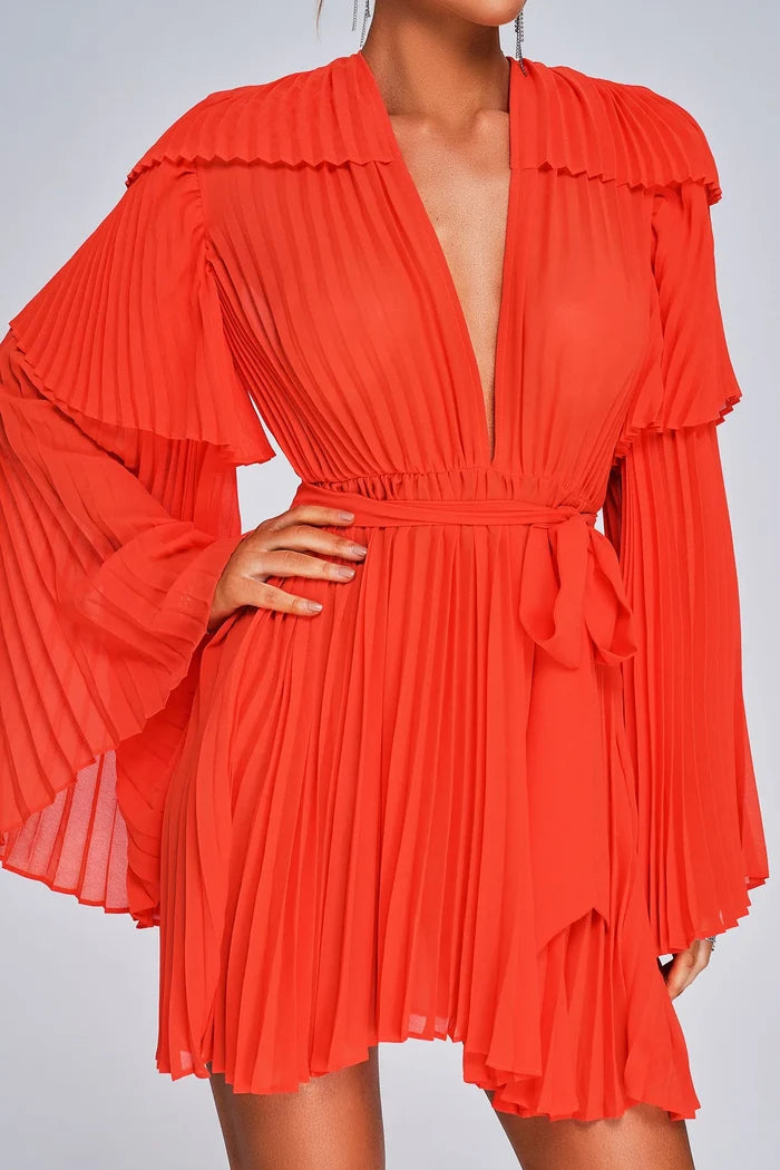 Tinashe Pleated Flare Mini Dress
