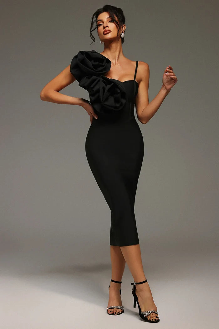 Toscania One-Shoulder Floral Dress