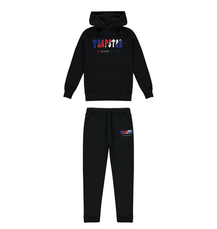 Trapstar Chenille Decoded Hoodie Tracksuit Black Revolution Edition