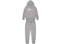 Trapstar Chenille Decoded Hoodie Tracksuit Grey/Pink