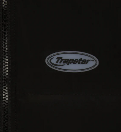 Trapstar Hyperdrive Detachable Hooded Puffer Jacket Triple Black