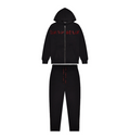 Trapstar Script Zip Through Tracksuit Black/Zinfandel
