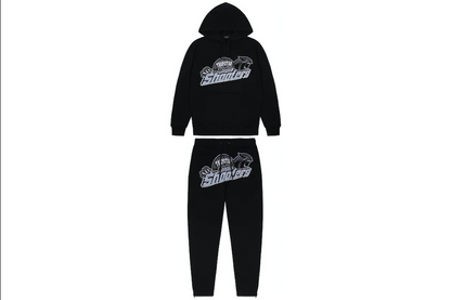 Trapstar Shooters Hoodie Tracksuit Black/Skyblue