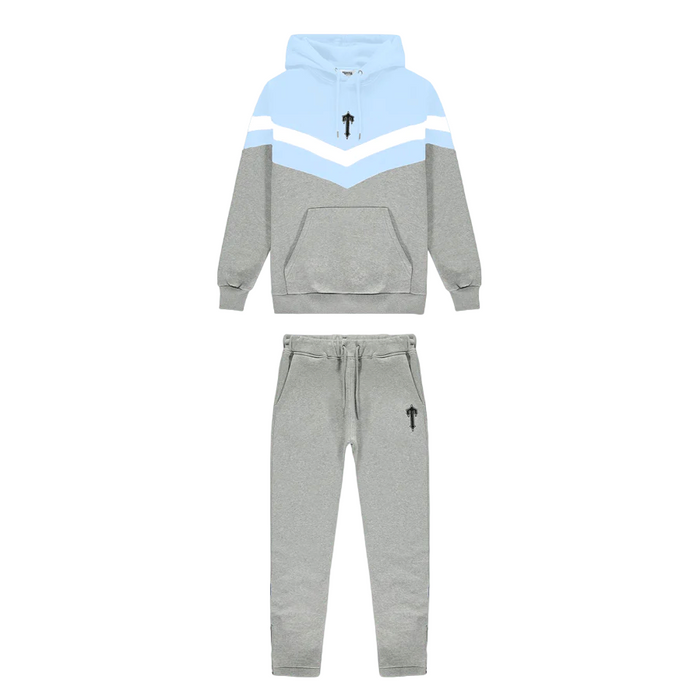 Trapstar V Stripe Tracksuit Cashmere Blue/White/Marl Grey