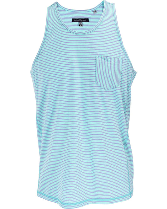 TRISTAN LAGOON STRIPE POCKET TANK