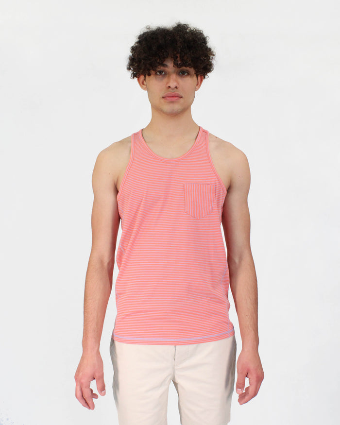 TRISTAN PINK STRIPE POCKET TANK
