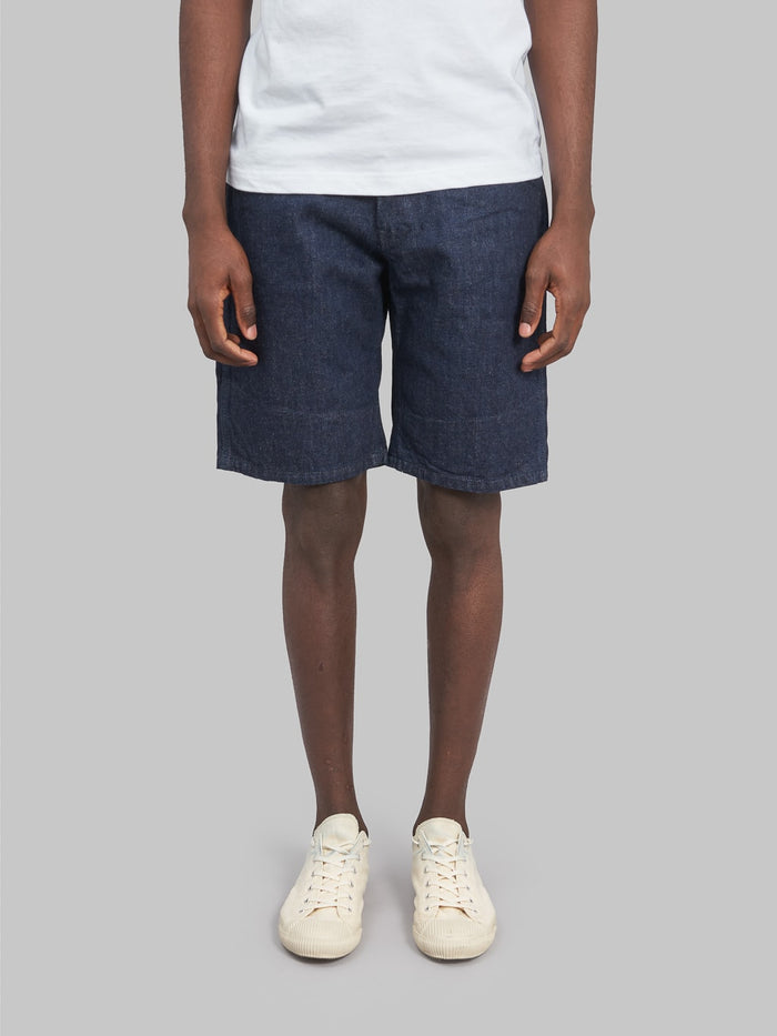 ues denim indigo short pants front