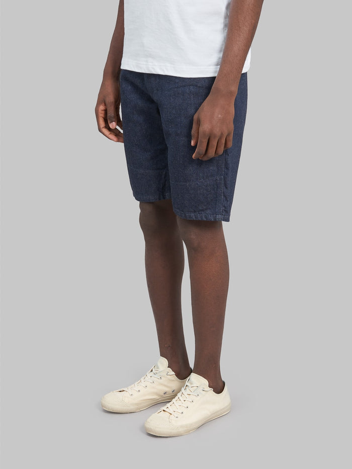 ues denim indigo short pants  side fit