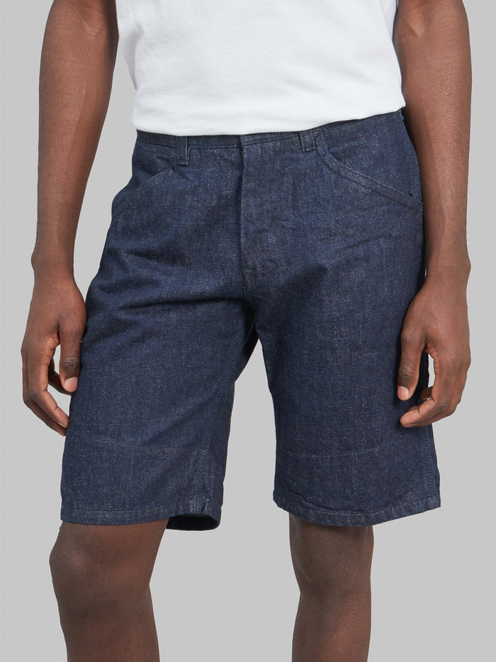 ues denim indigo short pants  waist