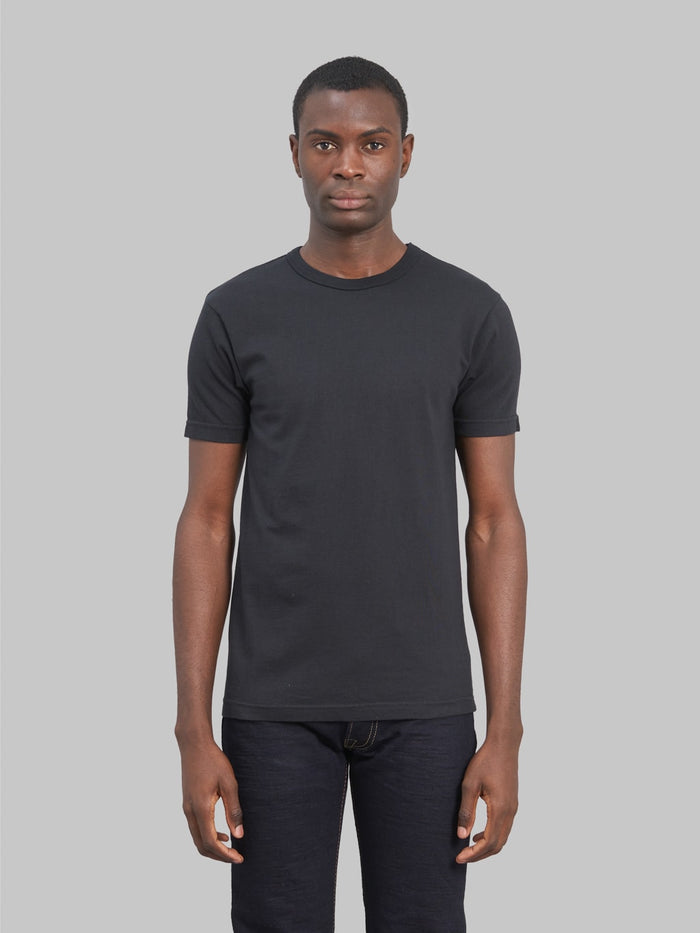 UES Ramayana crewneck TShirt black model front fit