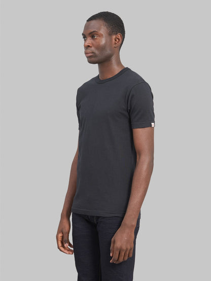 UES Ramayana crewneck TShirt black model side fit