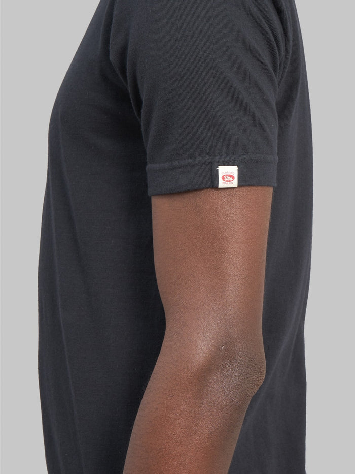 UES Ramayana crewneck TShirt black logo sleeve