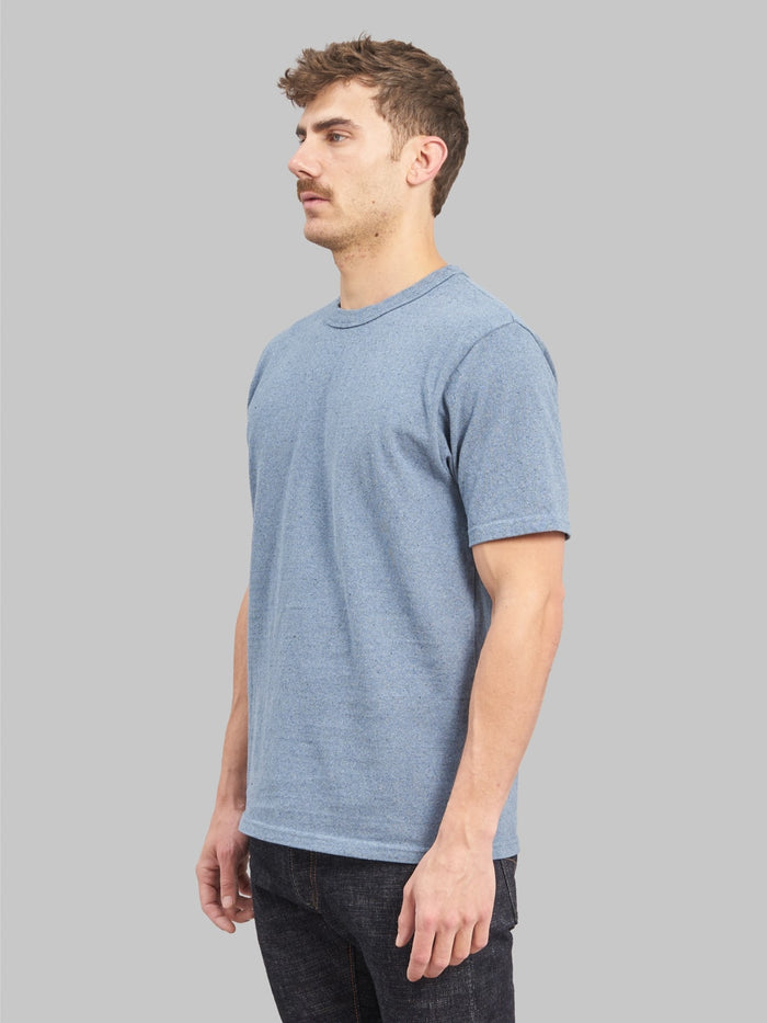 ues recycled denim short sleeve tshirt blue side fit