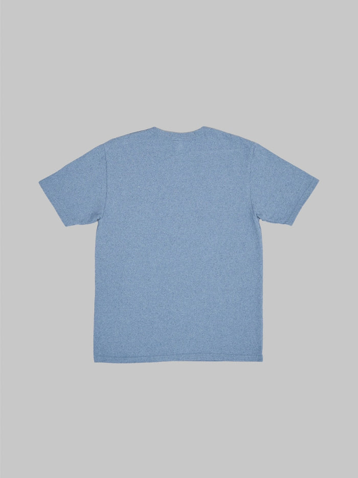 ues recycled denim short sleeve tshirt blue back