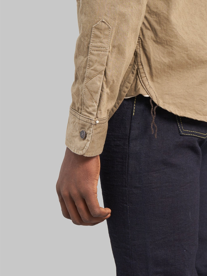ues traveling denim shirt olive run off