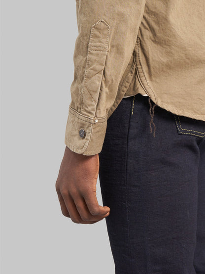 ues traveling denim shirt olive run off