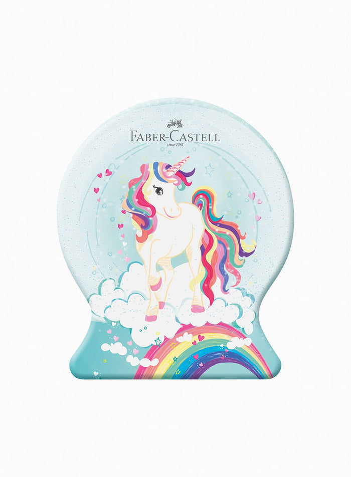 Faber Castell Toy Unicorn Snowglobe Pens Tin