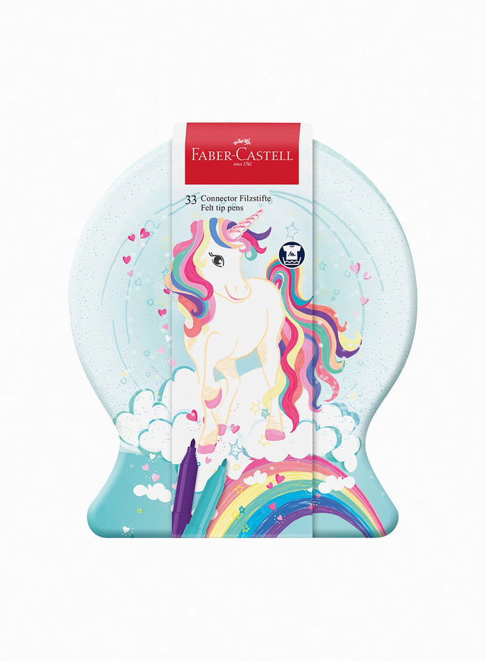 Faber Castell Toy Unicorn Snowglobe Pens Tin