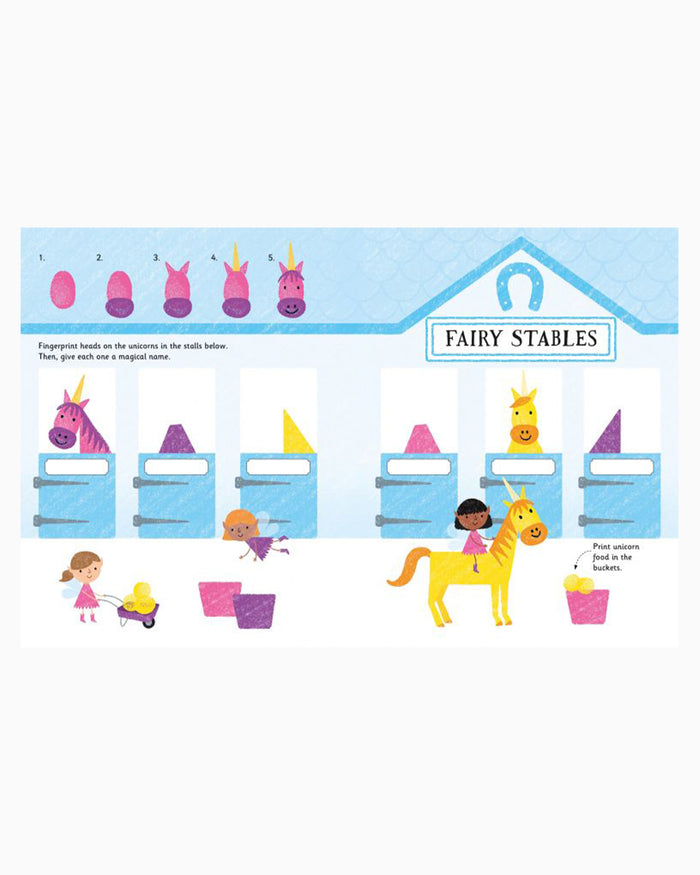 Usborne Book Usborne's Fingerprint Activities Book: Unicorns and Fairies