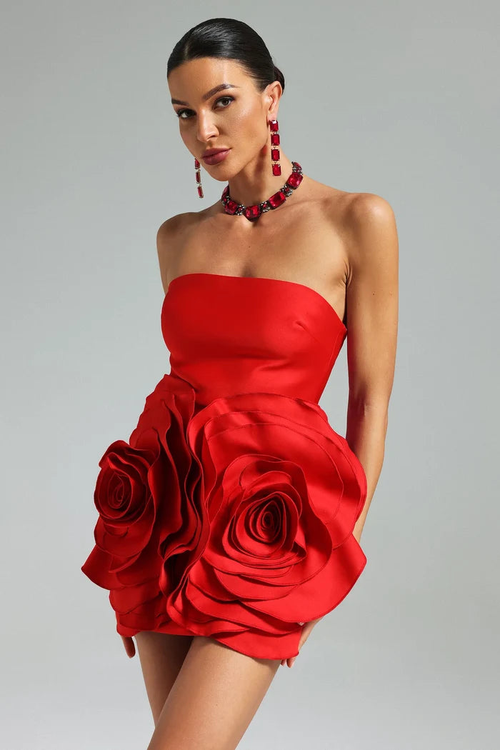 Vega Strapless Empire Mini Dress