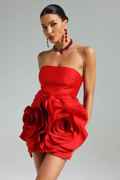 Vega Strapless Empire Mini Dress