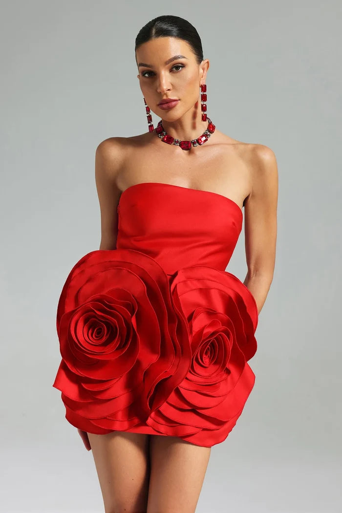 Vega Strapless Empire Mini Dress
