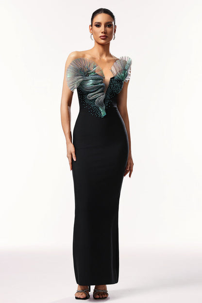 Victory Black Strapless Maxi Dress