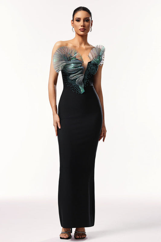 Victory Black Strapless Maxi Dress