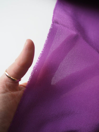 Violet Silk Crepe De Chine
