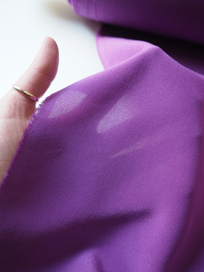 Violet Silk Crepe De Chine